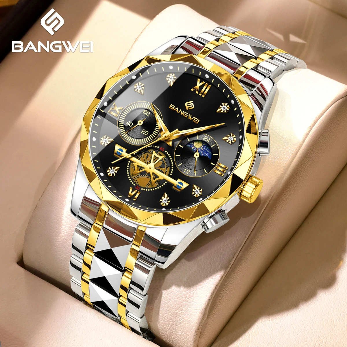 BANGWE Luxury Man Quartz Watch Waterproof Luminous Date Chronograph Watches For Men Stainless Steel Fashion Men's Watch Reloj
BANGWE Luxury Man Quartz Watch Waterproof Luminous Date Chronograph Watches For Men Stainless Steel Fashion Men's Watch Reloj