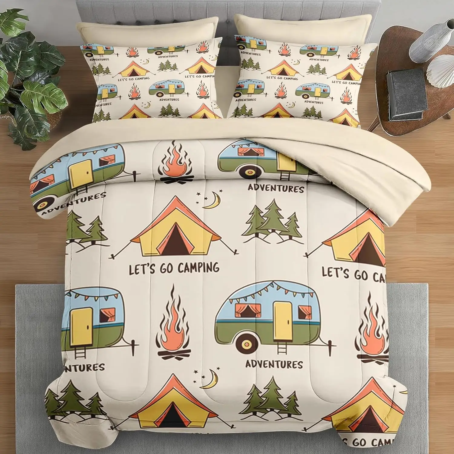 Комплект одеял Queen Size, Summer Camper, постельное белье из 7 предметов для детей и взрослых, комплекты простыней для кемпинга и приключений с приталенными
Комплект одеял Queen Size, Summer Camper, постельное белье из 7 предметов для детей и взрослых, комплекты простыней для кемпинга и приключений с приталенными