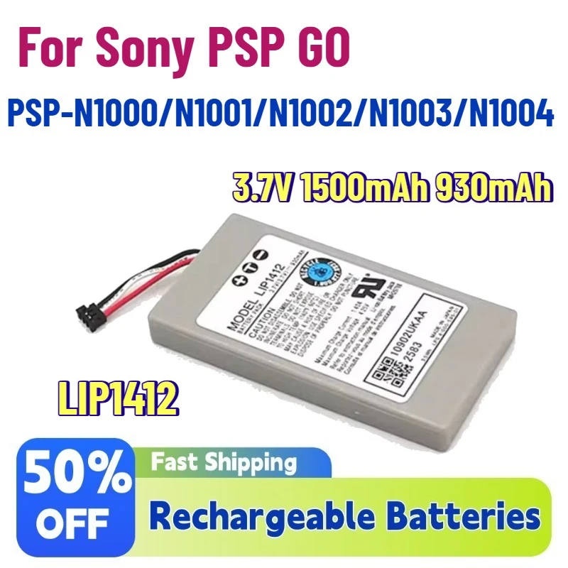 Высококачественный аккумуляторный блок LIP1412 3.7V 1500mAh 930mAh для Sony PSP GO PSP-N1000/N1001/N1002/N1003/N1004, в наличии
Высококачественный аккумуляторный блок LIP1412 3.7V 1500mAh 930mAh для Sony PSP GO PSP-N1000/N1001/N1002/N1003/N1004, в наличии