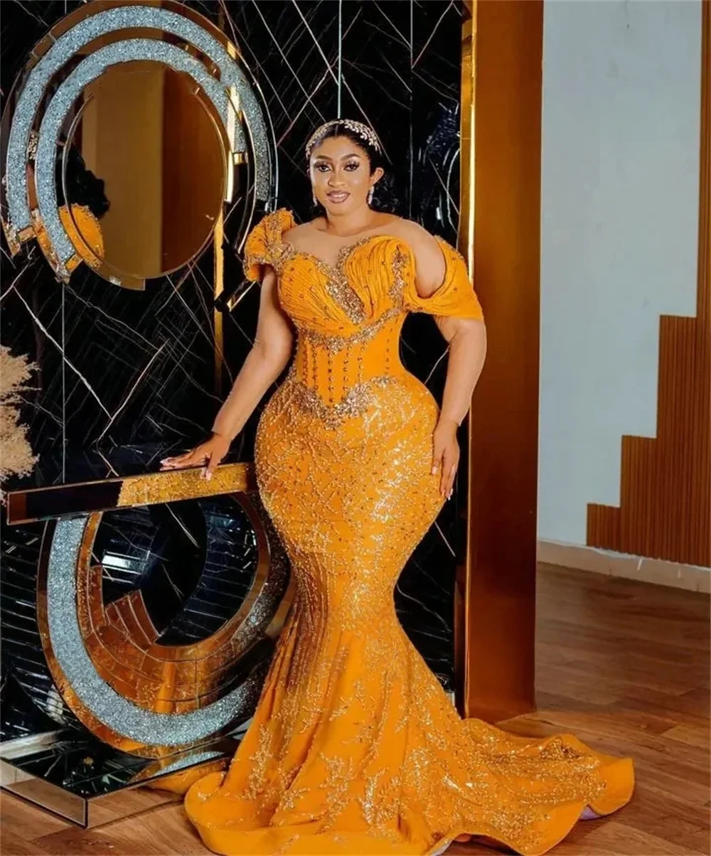 Orange Long Prom Dresses For Black Girls Sheer Beaded Aso Ebi American African Evening Gowns Birthday Party Robe Customized
Orange Long Prom Dresses For Black Girls Sheer Beaded Aso Ebi American African Evening Gowns Birthday Party Robe Customized