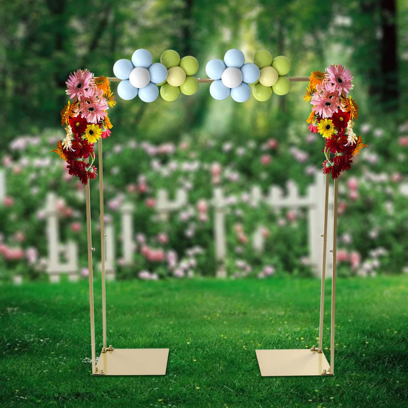 3.9ft Tall x 3.3ft Square Metal Gold Wedding Arch Metal Flower Stand Column Archway For Wedding Brithday Party Decor
3.9ft Tall x 3.3ft Square Metal Gold Wedding Arch Metal Flower Stand Column Archway For Wedding Brithday Party Decor