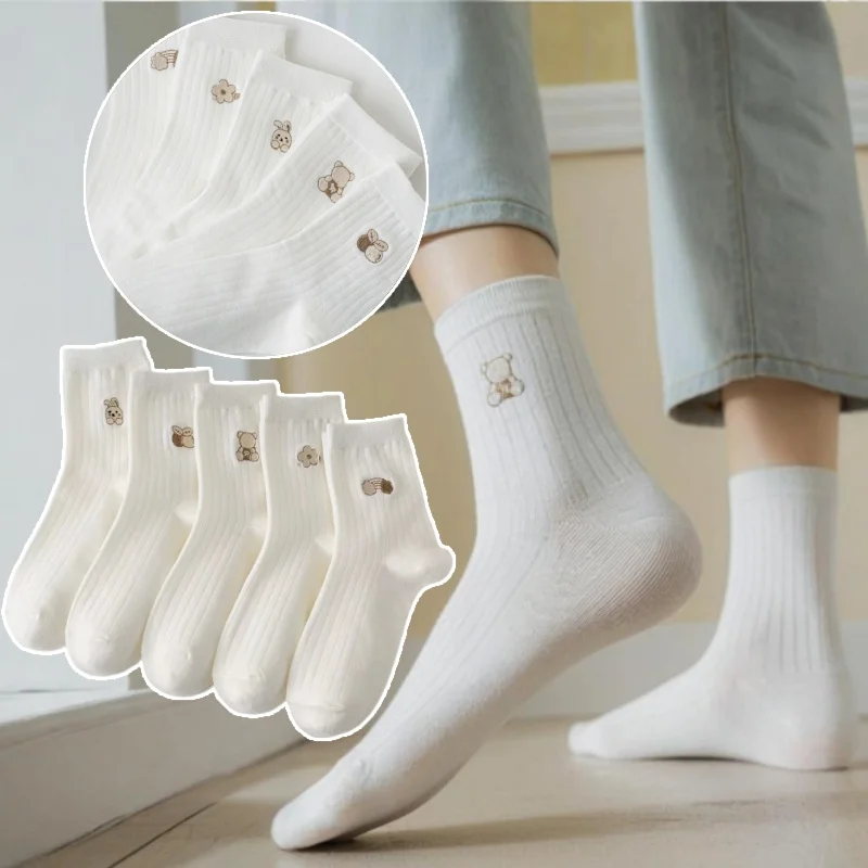 Cute White Bear Socks for Women Spring Soft Cotton Mid Breathable Sweat Absorption Comfortable Casual Socks Cozy and Stylish
Cute White Bear Socks for Women Spring Soft Cotton Mid Breathable Sweat Absorption Comfortable Casual Socks Cozy and Stylish