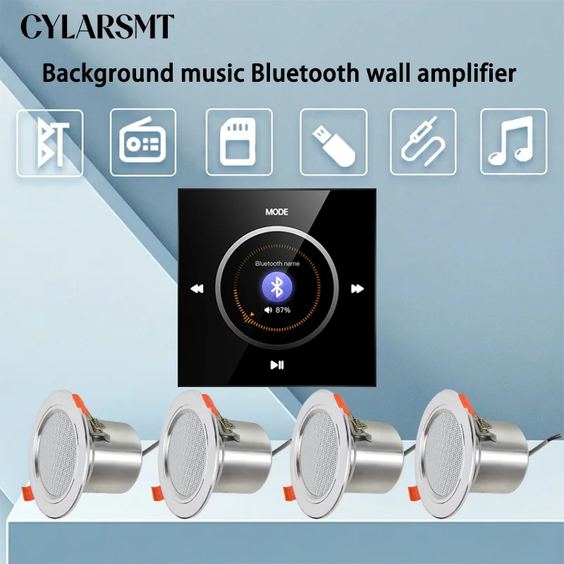 86 Type Knob Hifi Professional Background Music System Mount Stereo Sound Panel Ceiling Speaker Sets Bluetooths Wall Amplifiers
86 Type Knob Hifi Professional Background Music System Mount Stereo Sound Panel Ceiling Speaker Sets Bluetooths Wall Amplifiers