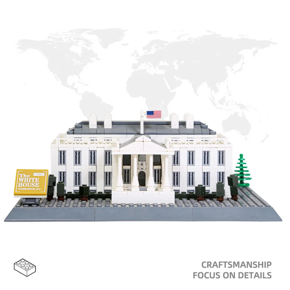 Creative Architecture United States Presidential Office Building Block White House Construction Model Brick Toys For Gifts
Creative Architecture United States Presidential Office Building Block White House Construction Model Brick Toys For Gifts