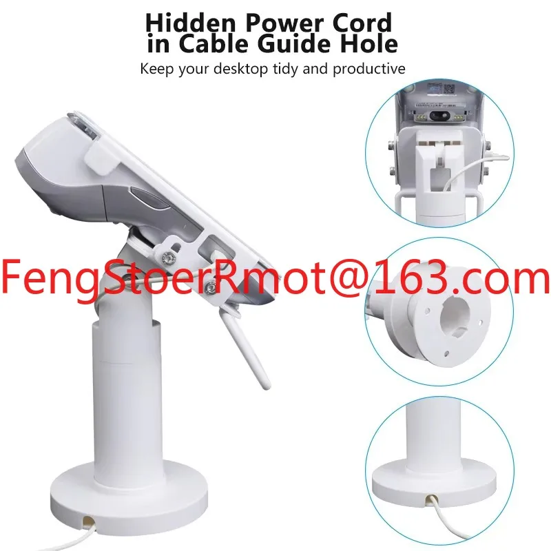 For Pax-A920/A920 end point swivel mount desktop bracket, white
For Pax-A920/A920 end point swivel mount desktop bracket, white