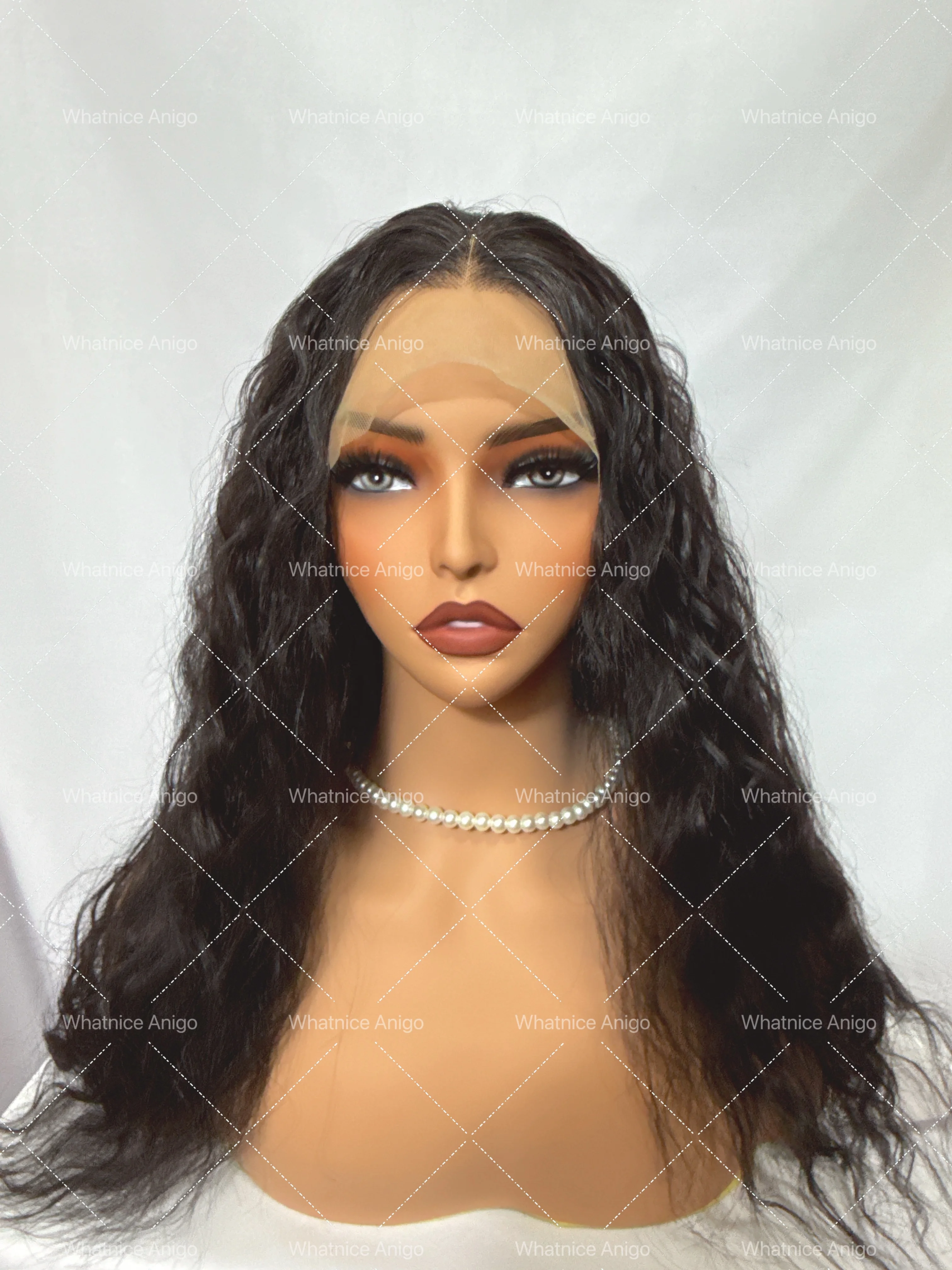 Black synthetic lace front wig, women's long hair, curly style, heat resistant, fibre lace front, glue-free wig, everyday use
Black synthetic lace front wig, women's long hair, curly style, heat resistant, fibre lace front, glue-free wig, everyday use