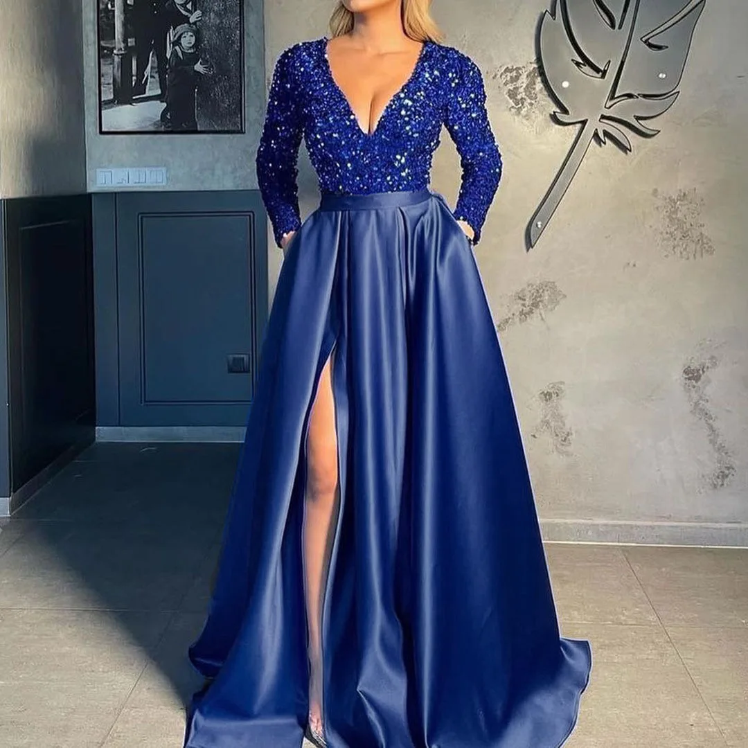 Sexy Long Evening Dress Sequin Skirt Wide Swing Tail Floor-Length Korean Style Cotton Material Company Annual Dinner
Sexy Long Evening Dress Sequin Skirt Wide Swing Tail Floor-Length Korean Style Cotton Material Company Annual Dinner