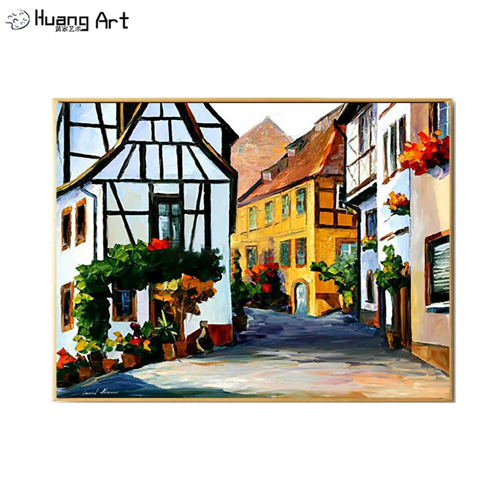 Wall Decor Painting Hand-Painted Beautiful European Town Architecture Painting on Canvas Street Landscape Modern Art Picture
Wall Decor Painting Hand-Painted Beautiful European Town Architecture Painting on Canvas Street Landscape Modern Art Picture