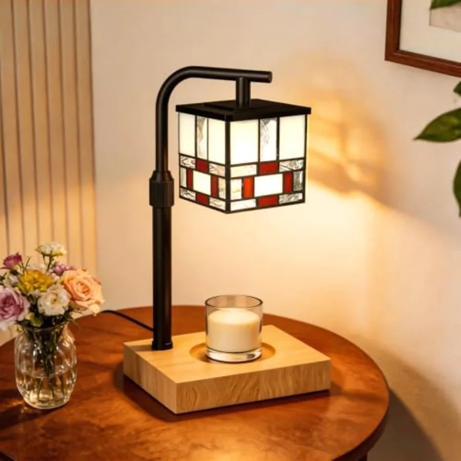 Electric Wax Warmer Lamp with Timer and Dimmer - Architecture Tiffany Style Candle Lamp with Natural Wood Base, Height Adjustab
Electric Wax Warmer Lamp with Timer and Dimmer - Architecture Tiffany Style Candle Lamp with Natural Wood Base, Height Adjustab