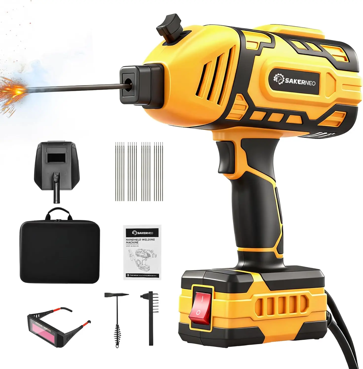 Портативный инверторный сварочный аппарат IGBT 110 В, 20–120 А, регулируемый 5 уровней, легкий сварочный аппарат для самостоятельного и профессионального использования (желтый)
Портативный инверторный сварочный аппарат IGBT 110 В, 20–120 А, регулируемый 5 уровней, легкий сварочный аппарат для самостоятельного и профессионального использования (желтый)