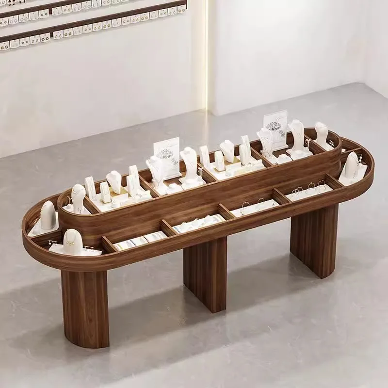 Solid wood jewelry Nakajima cabinet makeup Nakajima Tai skin care products shopping mall display stand
Solid wood jewelry Nakajima cabinet makeup Nakajima Tai skin care products shopping mall display stand