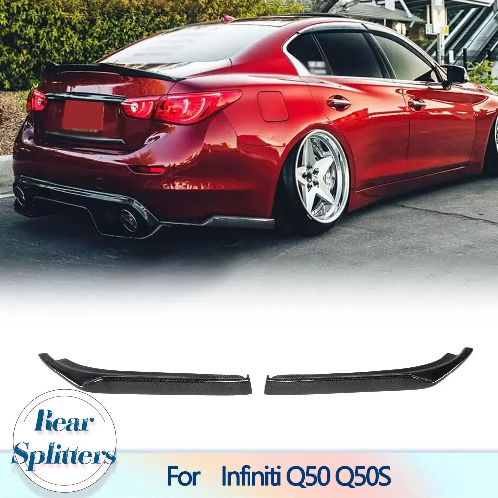 Real Carbon Rear Bumper Side Corner Splitters For Infiniti Q50 Q50S 2014-2017 Rear Bumper Lip Splitters
Real Carbon Rear Bumper Side Corner Splitters For Infiniti Q50 Q50S 2014-2017 Rear Bumper Lip Splitters