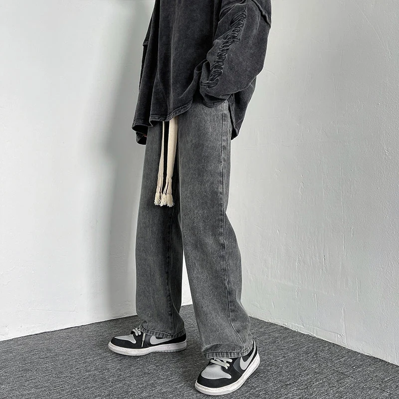 Loose Straight Leg Men's Jeans Trendy Brand Autumn Winter New High Street Sle Versatile Faionable Wide Leg Pants
Loose Straight Leg Men's Jeans Trendy Brand Autumn Winter New High Street Sle Versatile Faionable Wide Leg Pants
