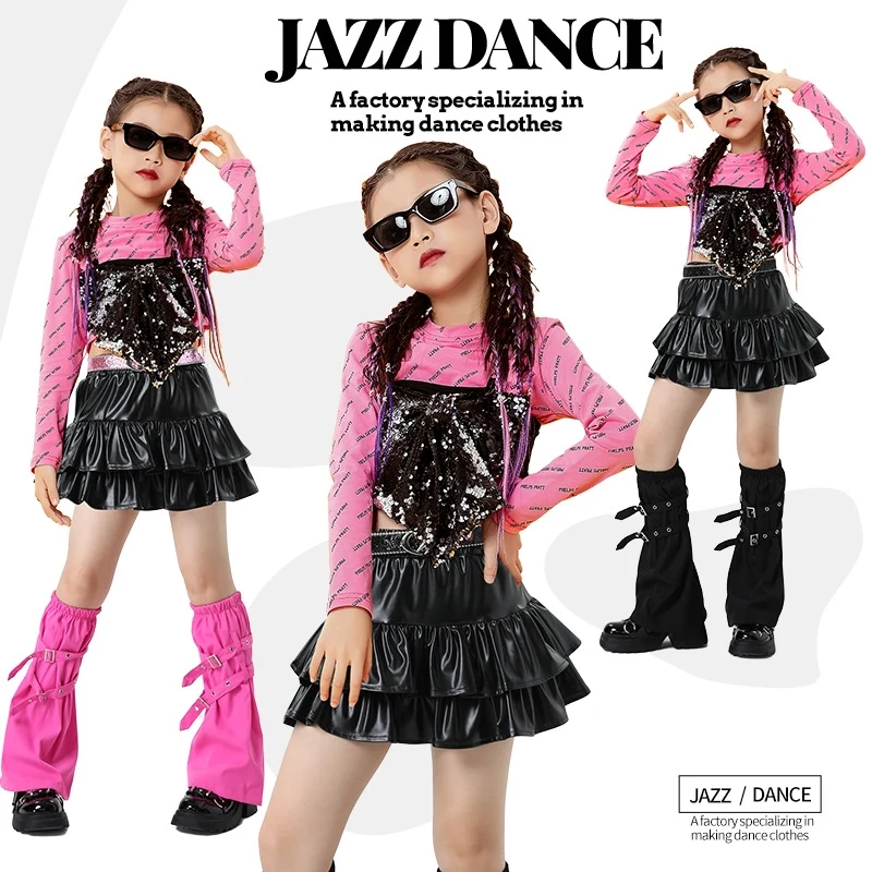 2025 Rose Red Crop Tops Sequin Vest Black Skirts Kpop Outfits Jazz Dance Performance Costumes For Girls Stage Clothes DQS18962
2025 Rose Red Crop Tops Sequin Vest Black Skirts Kpop Outfits Jazz Dance Performance Costumes For Girls Stage Clothes DQS18962