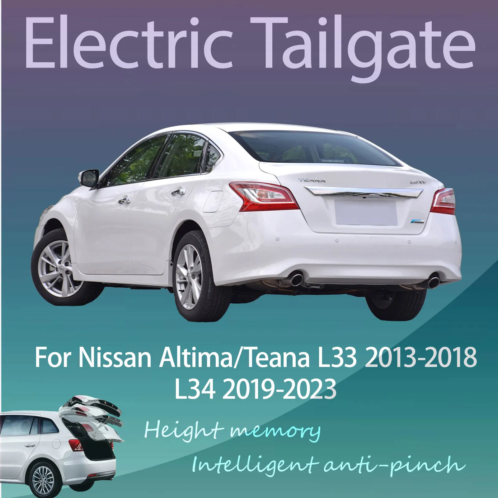 For Nissan Altima/Teana L33 L34 2014-2023 Electric Tailgate with Sensor Trunk Anti-pinch Memory Height Intelligent Operation
For Nissan Altima/Teana L33 L34 2014-2023 Electric Tailgate with Sensor Trunk Anti-pinch Memory Height Intelligent Operation