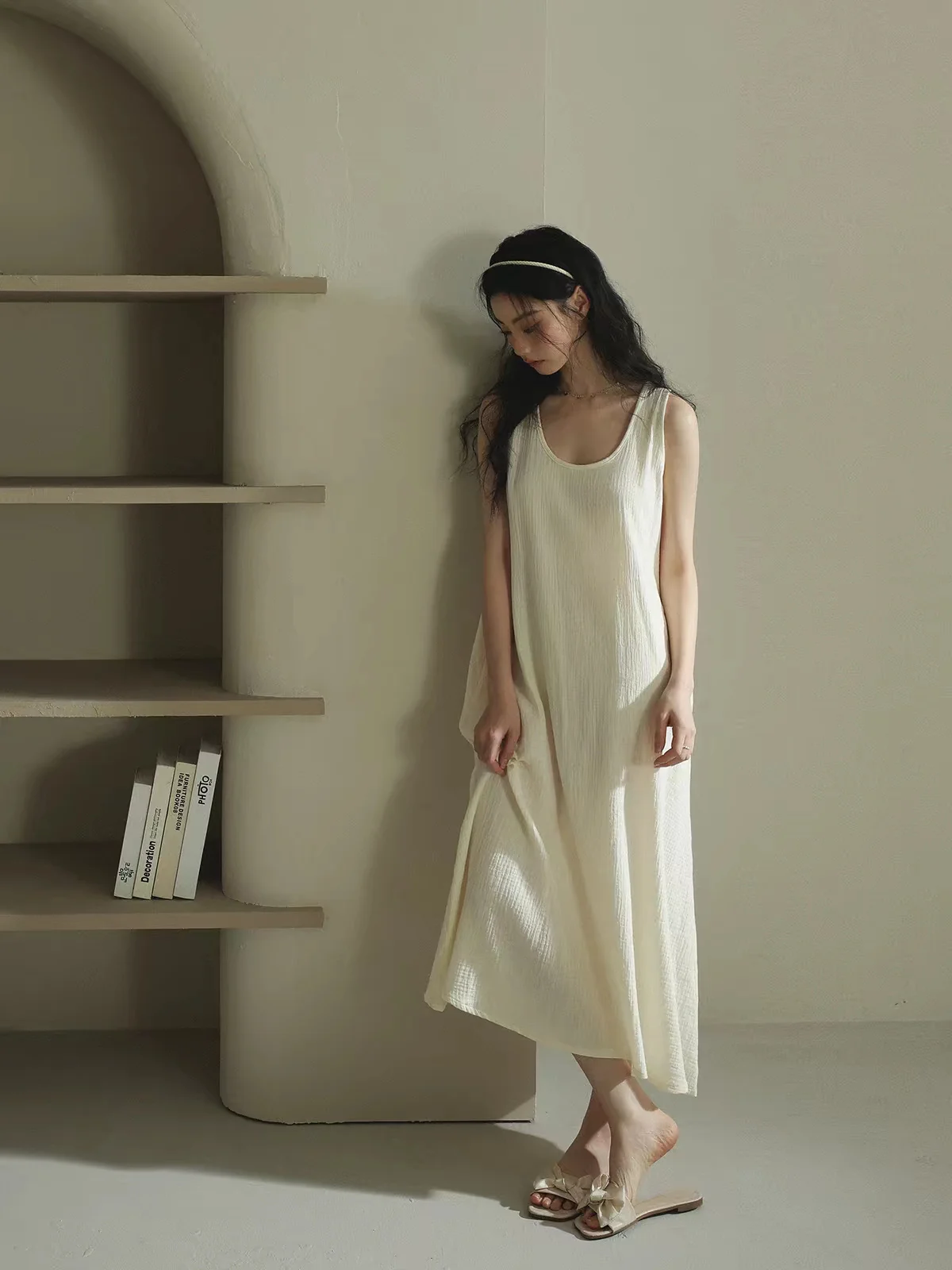 Casual Holiday Beach Maxi Dress O-Neck Sleeveless Dress Solid Color Cotton Linen Summer Women A-Line Vintage Long Tank Dress
Casual Holiday Beach Maxi Dress O-Neck Sleeveless Dress Solid Color Cotton Linen Summer Women A-Line Vintage Long Tank Dress