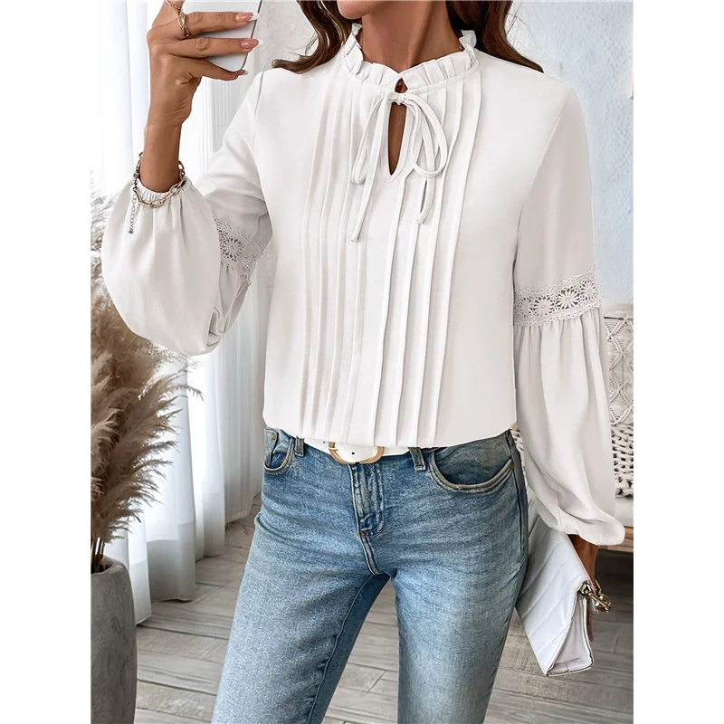 NEW-Womens Tops Casual Pleated V Neck Puff Long Sleeve T Shirts Loose Tunic Business Blouse
NEW-Womens Tops Casual Pleated V Neck Puff Long Sleeve T Shirts Loose Tunic Business Blouse
