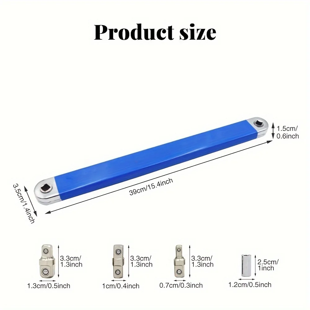 Adjustable Universal Extension Wrench Set Double Head 360-Degree Rotating Ratchet Spanner Tools for Mechanics 1 Set
Adjustable Universal Extension Wrench Set Double Head 360-Degree Rotating Ratchet Spanner Tools for Mechanics 1 Set