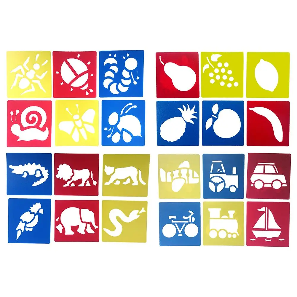24pcs Drawing Template Tools Kids Painting Templates DIY Preschool Hollow Craft Supplies Safe PP Material
24pcs Drawing Template Tools Kids Painting Templates DIY Preschool Hollow Craft Supplies Safe PP Material