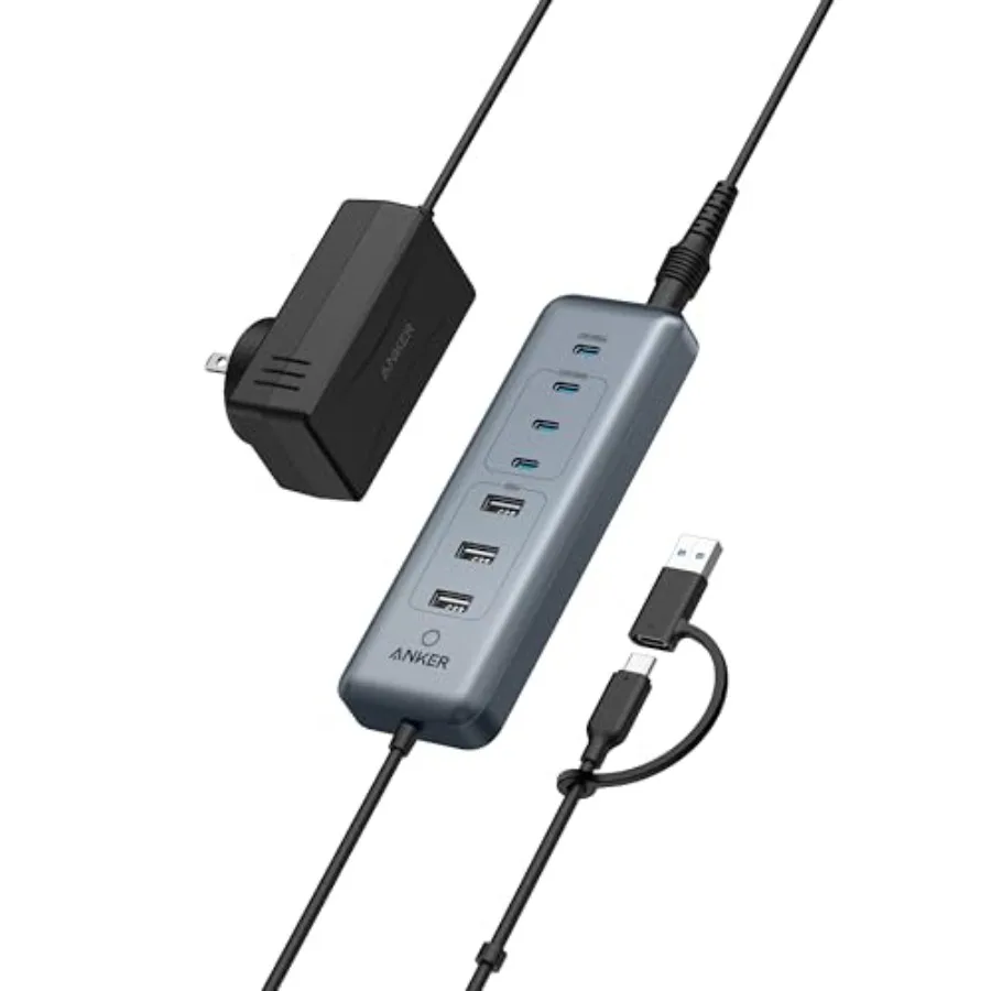 Anker USB C Hub 8-in-1 5Gbps Data Hub with 3 USBA and 4 USBC Ports 100W PD-in 2-in-1 USB-Connector for Laptop MacBook iPad and
Anker USB C Hub 8-in-1 5Gbps Data Hub with 3 USBA and 4 USBC Ports 100W PD-in 2-in-1 USB-Connector for Laptop MacBook iPad and