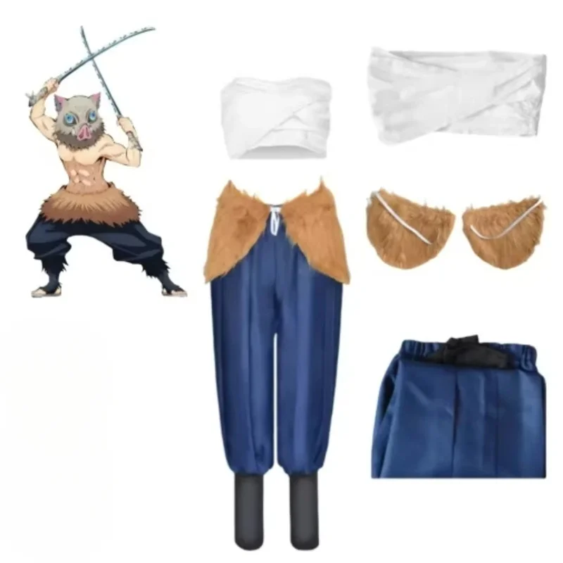 Anime Hashibira Inosuke Cosplay Costume Inosuke Uniform Wig Pig Mask Halloween Outfit Role Play Anime Costume
Anime Hashibira Inosuke Cosplay Costume Inosuke Uniform Wig Pig Mask Halloween Outfit Role Play Anime Costume