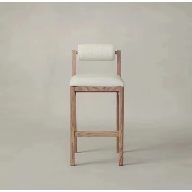 Modern Design Ash Wood Boucle Backrest Bar Stool Luxury High Chair Bar Chairs for Dining Room Bar Stools for Kitchen كراسي بار
Modern Design Ash Wood Boucle Backrest Bar Stool Luxury High Chair Bar Chairs for Dining Room Bar Stools for Kitchen كراسي بار