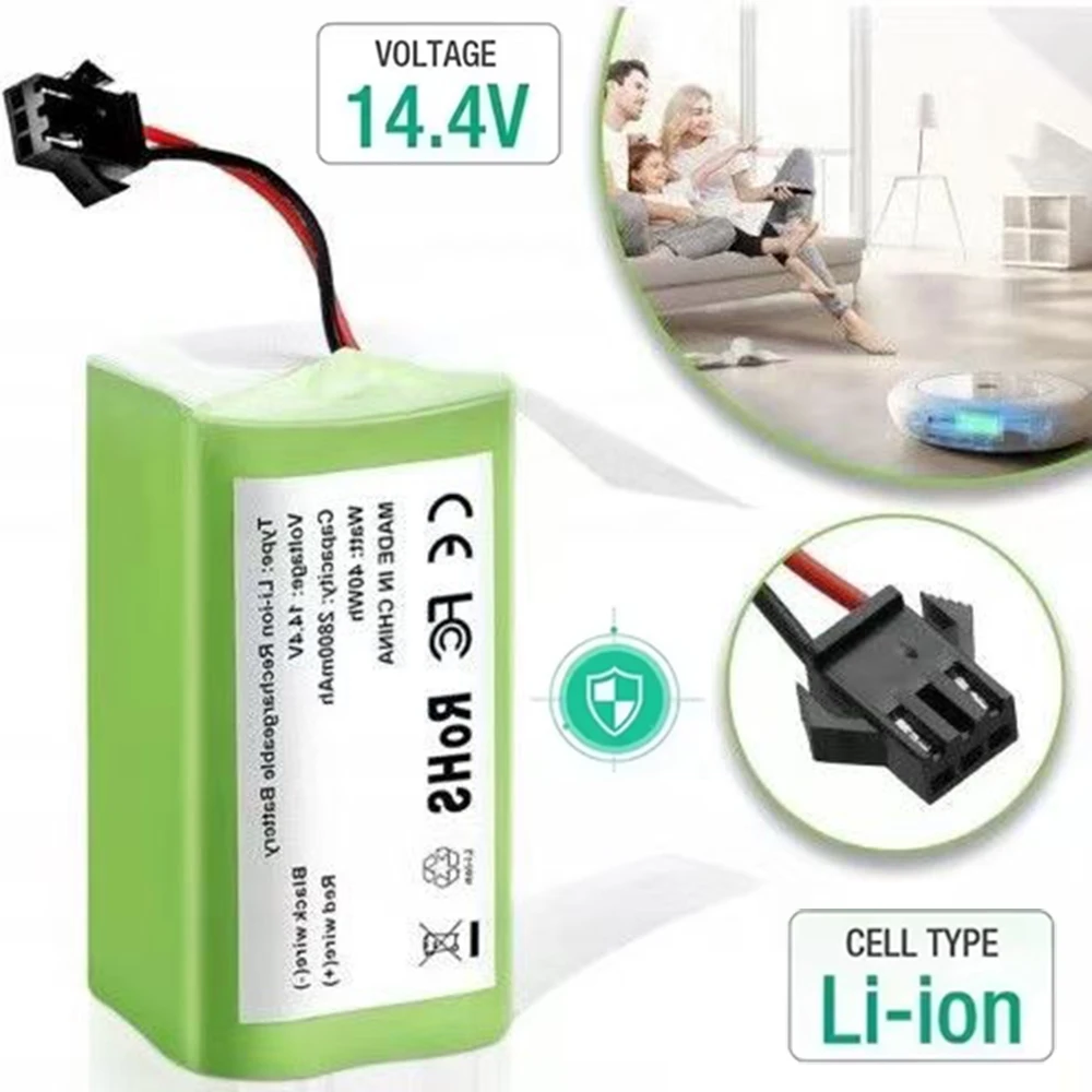 14.4V Li-ion Battery For Conga 950 990 1090 1790 1990 Tesvor X500 Ecovacs Deebot N79 N79S DN622 Eufy RoboVac 11 11S 12 RoboVac30
14.4V Li-ion Battery For Conga 950 990 1090 1790 1990 Tesvor X500 Ecovacs Deebot N79 N79S DN622 Eufy RoboVac 11 11S 12 RoboVac30
