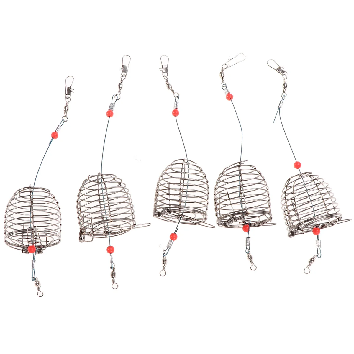 5PCS Stainless Steel Fishing Bait Cage Trap Basket 3 Sizes Solid Net Structure Spring Lid Easy Release Catch Smelt Eels Crab
5PCS Stainless Steel Fishing Bait Cage Trap Basket 3 Sizes Solid Net Structure Spring Lid Easy Release Catch Smelt Eels Crab