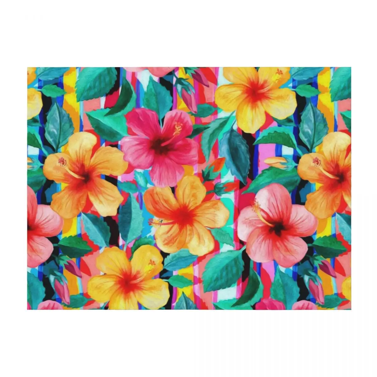 OTT Maximalist Hawaiian Hibiscus Floral with Stripes Throw Blanket Cute Plaid Stuffeds Quilt Bed linens Blankets
OTT Maximalist Hawaiian Hibiscus Floral with Stripes Throw Blanket Cute Plaid Stuffeds Quilt Bed linens Blankets