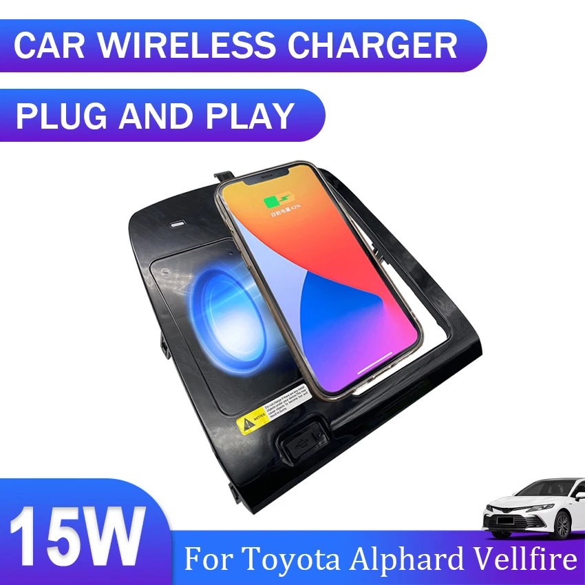 Новый! 15 Вт автомобильное быстрое беспроводное зарядное устройство QI для телефона Toyota Alphard Vellfire 2015-2022, автомобильные запчасти, аксессуары, правый руль
Новый! 15 Вт автомобильное быстрое беспроводное зарядное устройство QI для телефона Toyota Alphard Vellfire 2015-2022, автомобильные запчасти, аксессуары, правый руль