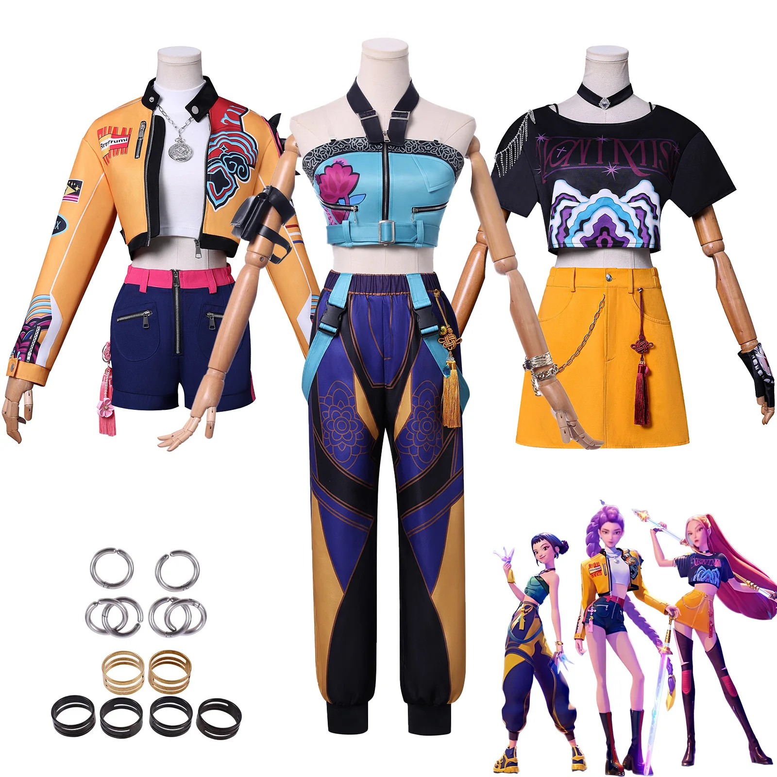 KPop Demon Hunters Cosplay Accessories Sets Woman Girls Party Performance Costume Clothes&Jewelry Sets
KPop Demon Hunters Cosplay Accessories Sets Woman Girls Party Performance Costume Clothes&Jewelry Sets