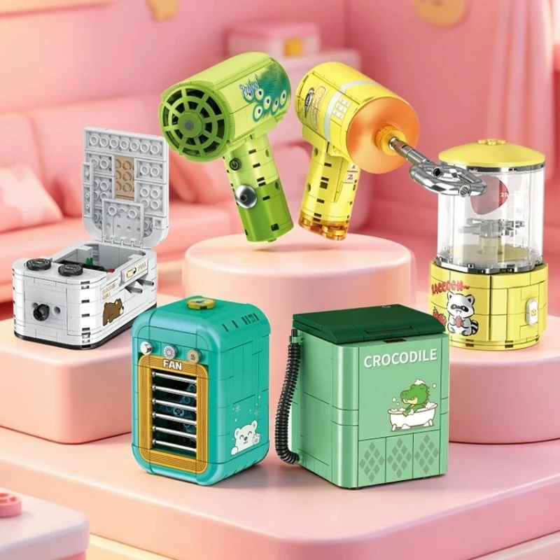 Mini Home Appliance Building Blocks, Hair Dryer, Egg Beater, Fan Electrical Model, Children's Educational Toy Set, Birthday Gift
Mini Home Appliance Building Blocks, Hair Dryer, Egg Beater, Fan Electrical Model, Children's Educational Toy Set, Birthday Gift