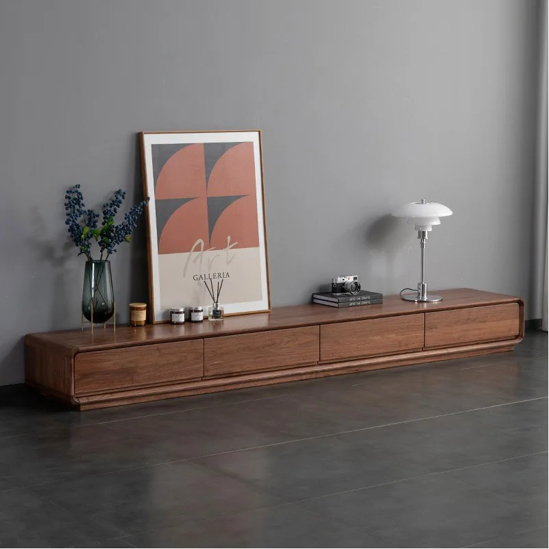 TV cabinet solid wood simple modern small apartment living room floor black walnut white oak log multi-function
TV cabinet solid wood simple modern small apartment living room floor black walnut white oak log multi-function