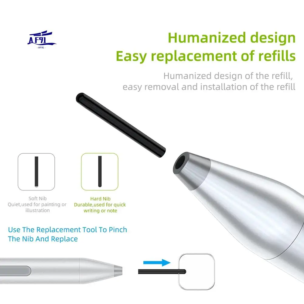 AF91-для Microsoft Surface Stylus Pen Go Pro7/6/5/4/3 электронная ручка 4096 уровней давления с экстрактором наконечника + наконечник - черный
AF91-для Microsoft Surface Stylus Pen Go Pro7/6/5/4/3 электронная ручка 4096 уровней давления с экстрактором наконечника + наконечник - черный