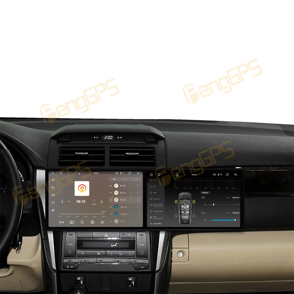 Автомобильный радиоприемник CarPlay с двойным экраном 10,1 дюйма для Toyota Camry 2012-2015, мультимедийный плеер с сенсорным экраном, GPS-навигация, DSP
Автомобильный радиоприемник CarPlay с двойным экраном 10,1 дюйма для Toyota Camry 2012-2015, мультимедийный плеер с сенсорным экраном, GPS-навигация, DSP