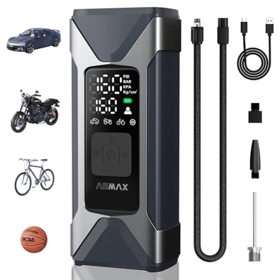 T10 Tire Inflator Portable Air Compressor 160PSI Cordless Electric Air Pump with 7500mAh Battery Digital Gauge Auto Shut-Off Fa
T10 Tire Inflator Portable Air Compressor 160PSI Cordless Electric Air Pump with 7500mAh Battery Digital Gauge Auto Shut-Off Fa