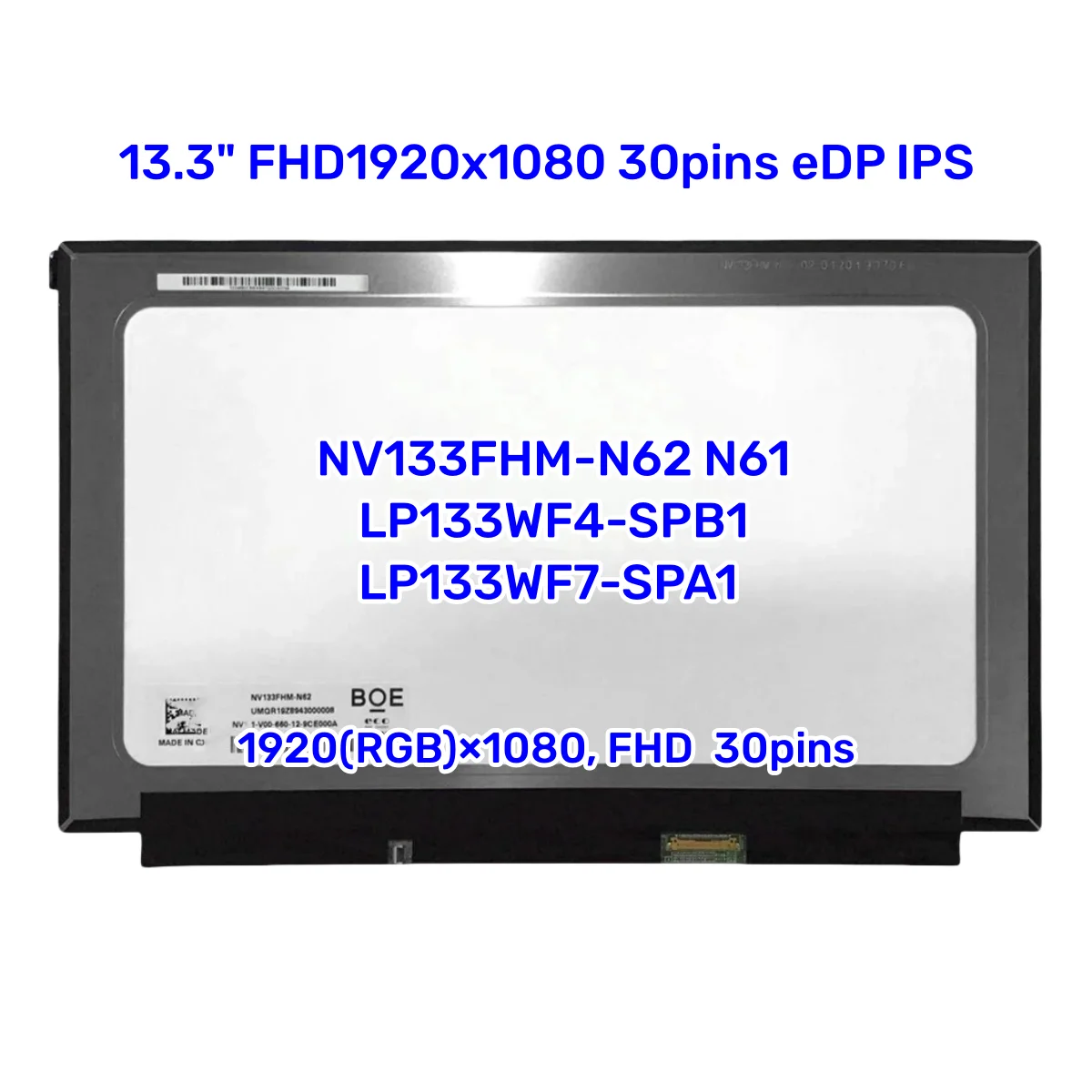 13,3-дюймовый FHD1920x1080 30-контактный ЖК-экран для ноутбука eDP IPS NV133FHM-N62 N61 LP133WF4-SPB1 LP133WF7-SPA1 Замена 72% NTSC
13,3-дюймовый FHD1920x1080 30-контактный ЖК-экран для ноутбука eDP IPS NV133FHM-N62 N61 LP133WF4-SPB1 LP133WF7-SPA1 Замена 72% NTSC