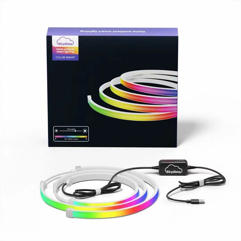 USB Monitor Backlight for 24/27/32/34 inch PC, LED Neon Rope for Desktop, RGB-IC Game Screen Strip for Software Sync
USB Monitor Backlight for 24/27/32/34 inch PC, LED Neon Rope for Desktop, RGB-IC Game Screen Strip for Software Sync