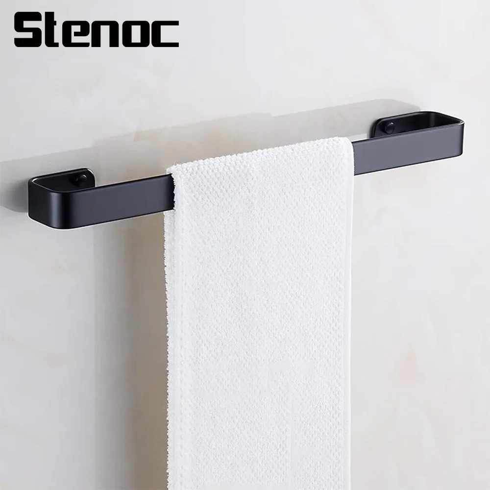 Matte Black No Drill Wall Mounted 30-60cm Towel Rack Bathroom Towel Bar Aluminum Single Towel Rack Bathroom Accessories Hardware
Matte Black No Drill Wall Mounted 30-60cm Towel Rack Bathroom Towel Bar Aluminum Single Towel Rack Bathroom Accessories Hardware