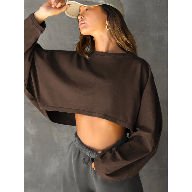 2024New Navel round Neck Sweaters Women's Clothing Short Sports Bottoming ShirtTKnitted Long Sleeve Top
2024New Navel round Neck Sweaters Women's Clothing Short Sports Bottoming ShirtTKnitted Long Sleeve Top