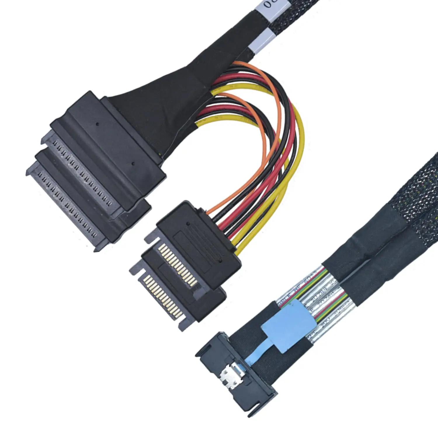 JavicTech PCIe 5.0 MCIO x8 to 2 x SFF-8639 Cable for U.2 NVMe SSD with 15Pin Power Servers -High-Speed NVMe SSD Connection
JavicTech PCIe 5.0 MCIO x8 to 2 x SFF-8639 Cable for U.2 NVMe SSD with 15Pin Power Servers -High-Speed NVMe SSD Connection 