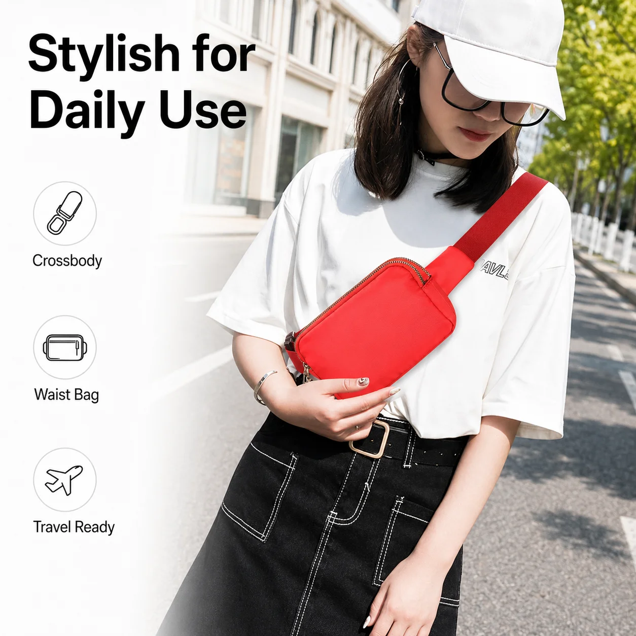 Women Double Layer Waist Bag Crossbody Belt Bag Nylon Travel Outdoor Chest Bag Adjustable Strap Black Purple Red
Women Double Layer Waist Bag Crossbody Belt Bag Nylon Travel Outdoor Chest Bag Adjustable Strap Black Purple Red