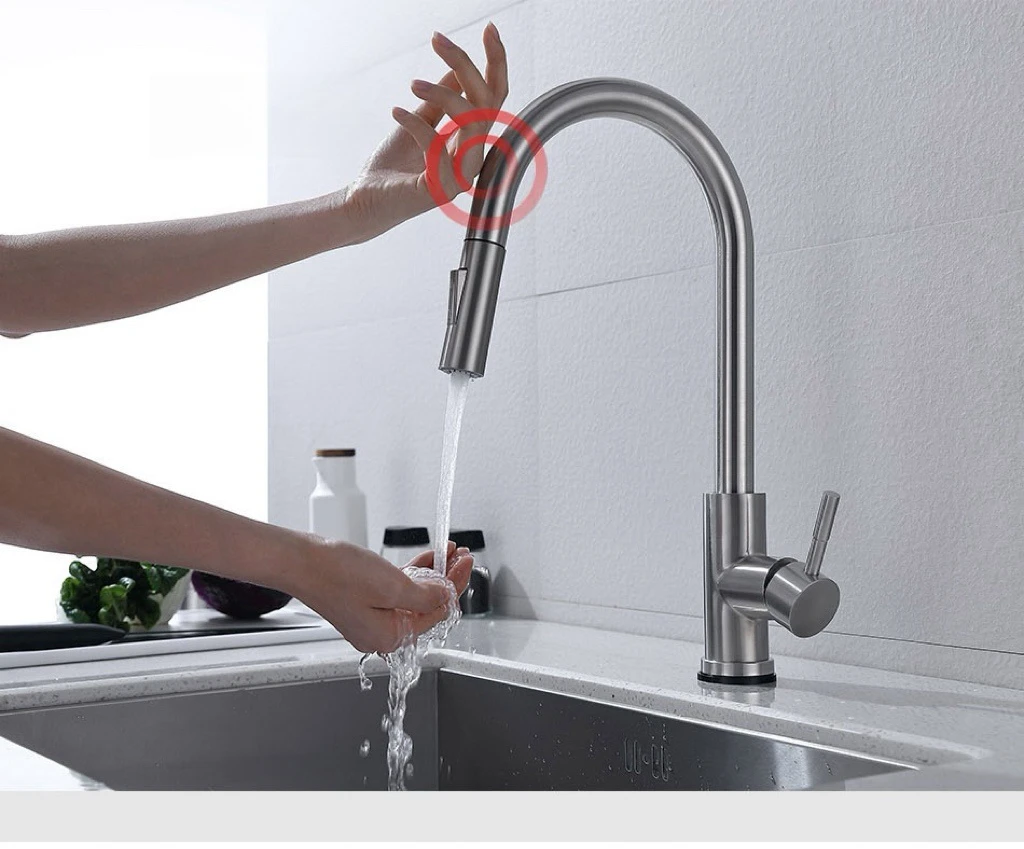 Touch Smart Kitchen Pull-Out Faucet with Infrared Sensor Water Flow Magnetic Suction Automatic Faucet
Touch Smart Kitchen Pull-Out Faucet with Infrared Sensor Water Flow Magnetic Suction Automatic Faucet