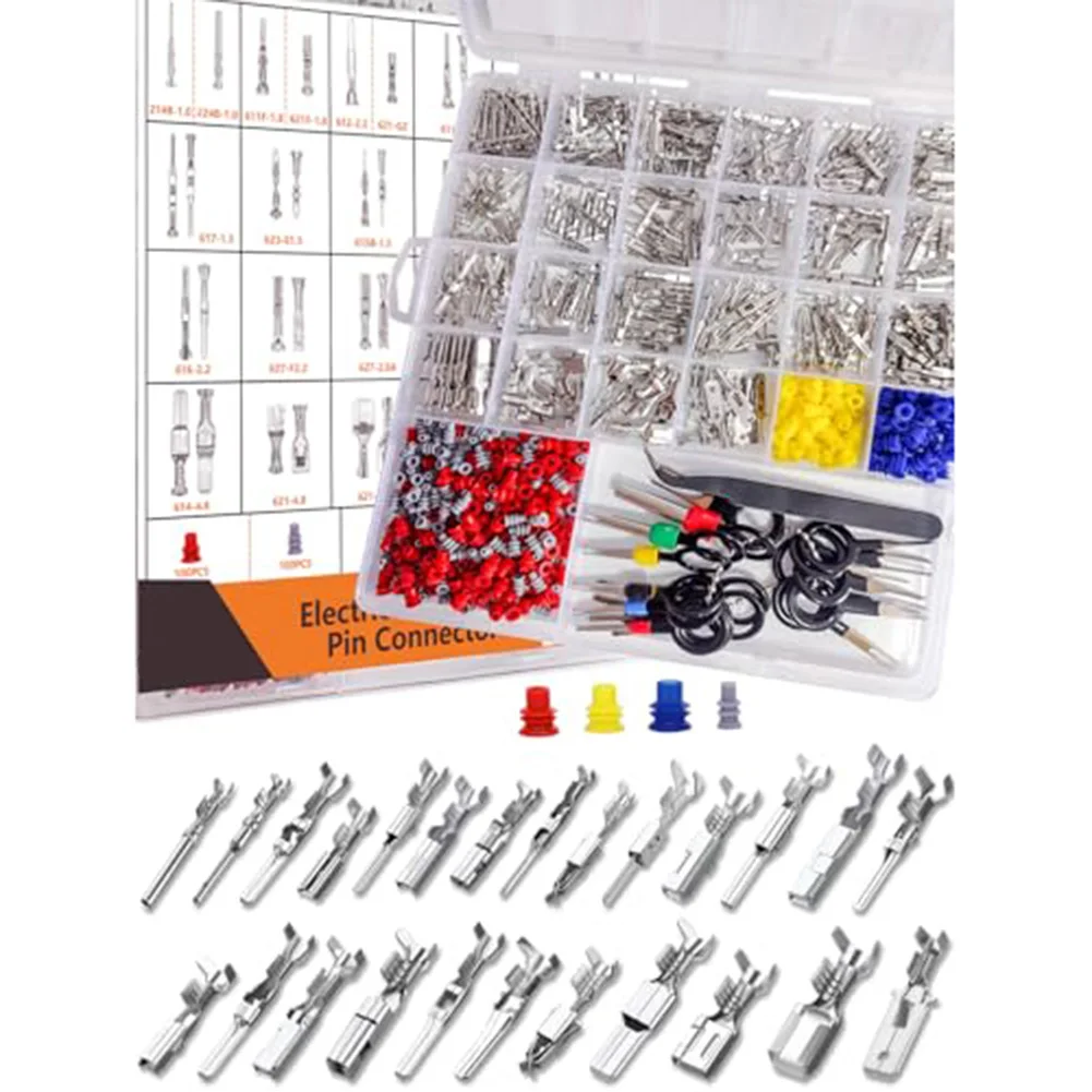 660Pcs Pin Connector Car Electrical Wire Terminal 1/1.5/1.8/2.2/2.8/3.5/4.8/6.3 Automotive \Wire Terminal Car Accessories
660Pcs Pin Connector Car Electrical Wire Terminal 1/1.5/1.8/2.2/2.8/3.5/4.8/6.3 Automotive \Wire Terminal Car Accessories