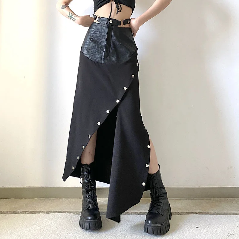 SuperAen 2024 Spring New Spliced PU Leather High Waist Split Long Skirt Women's Streetwear Design Long Skirt
SuperAen 2024 Spring New Spliced PU Leather High Waist Split Long Skirt Women's Streetwear Design Long Skirt