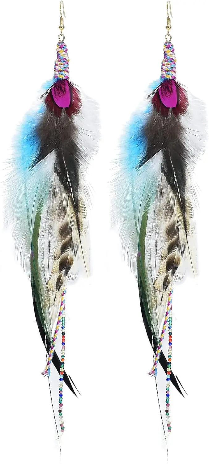 Vintage Punk Long Tassel Feather Bead Wolf Tooth Drop Earrings for Everyday Wear
Vintage Punk Long Tassel Feather Bead Wolf Tooth Drop Earrings for Everyday Wear