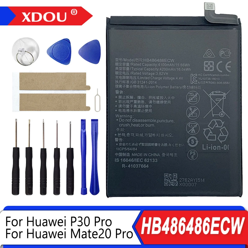 100% New HB486486ECW 4200mAh Phone Battery For Huawei P30 Pro/ Mate20 Pro Replacement Batteries.
100% New HB486486ECW 4200mAh Phone Battery For Huawei P30 Pro/ Mate20 Pro Replacement Batteries.