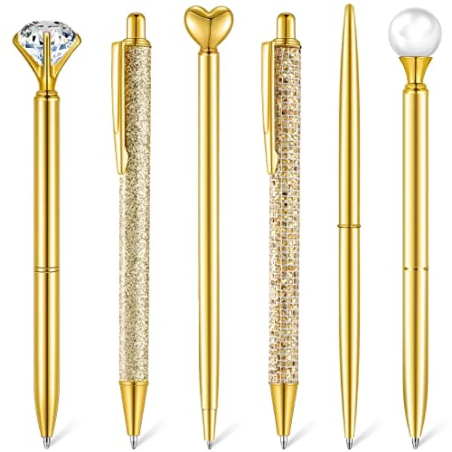 6 Pcs Ballpoint Pens Set Metal Crystal Diamond Pen for Journaling Glitter Pretty Cute Stationery Ink Fancy Gifts for Women Girl
6 Pcs Ballpoint Pens Set Metal Crystal Diamond Pen for Journaling Glitter Pretty Cute Stationery Ink Fancy Gifts for Women Girl