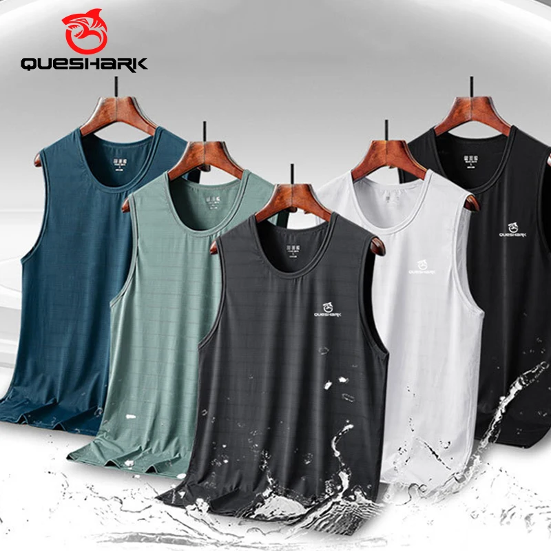 Queshark Men Summer Ice Silk Workout Gym Running Tank Top Sleeveless Quick Dry Tee Fitness Vest Bodybuilding Muscle Singlets
Queshark Men Summer Ice Silk Workout Gym Running Tank Top Sleeveless Quick Dry Tee Fitness Vest Bodybuilding Muscle Singlets