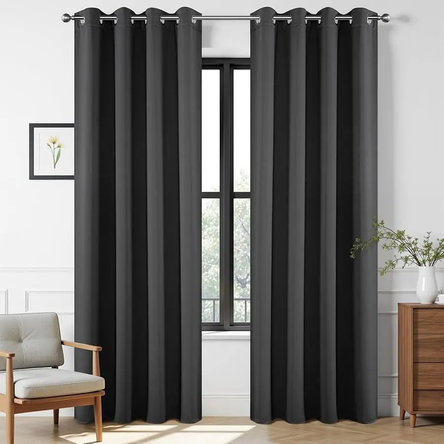 Blackout Curtains 72 Inch Length, Grey 52 ×72 Curtains for Bedroom, Thermal Insulated Long Curtains & Drapes 2 Burg, Room Darken
Blackout Curtains 72 Inch Length, Grey 52 ×72 Curtains for Bedroom, Thermal Insulated Long Curtains & Drapes 2 Burg, Room Darken